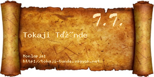 Tokaji Tünde névjegykártya
