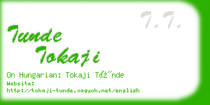 tunde tokaji business card